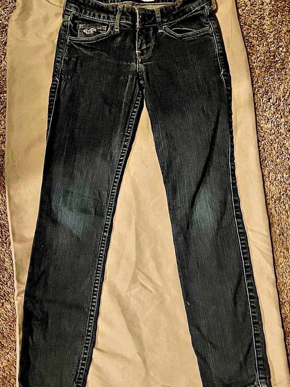 Hollister Low-Rise Skinny Jeans Waist 23 Black